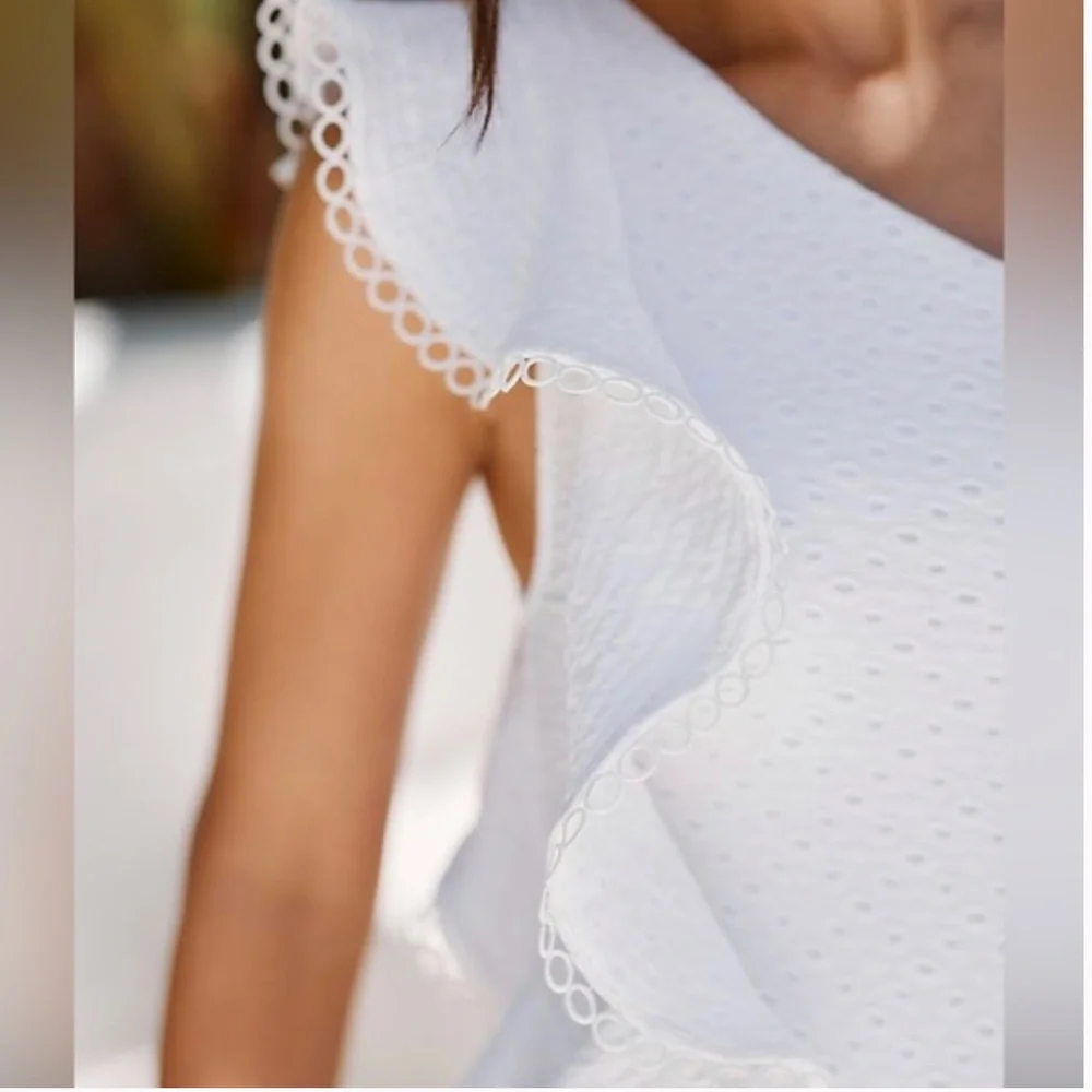 NWT Farm Rio Ruffles One Shoulder One Piece Swimsuit - Picture 2 of 3